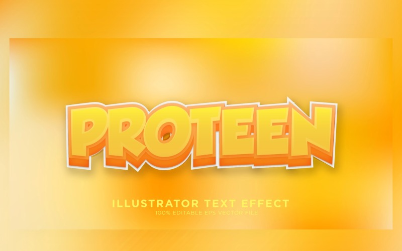 Proteen Illustrator effetto testo illustrazione