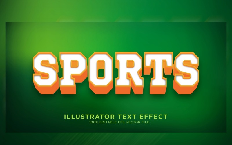 Sports Illustrator Textový efekt ilustrace