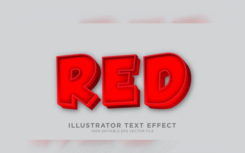 Illustration d'effet de texte illustrateur rouge