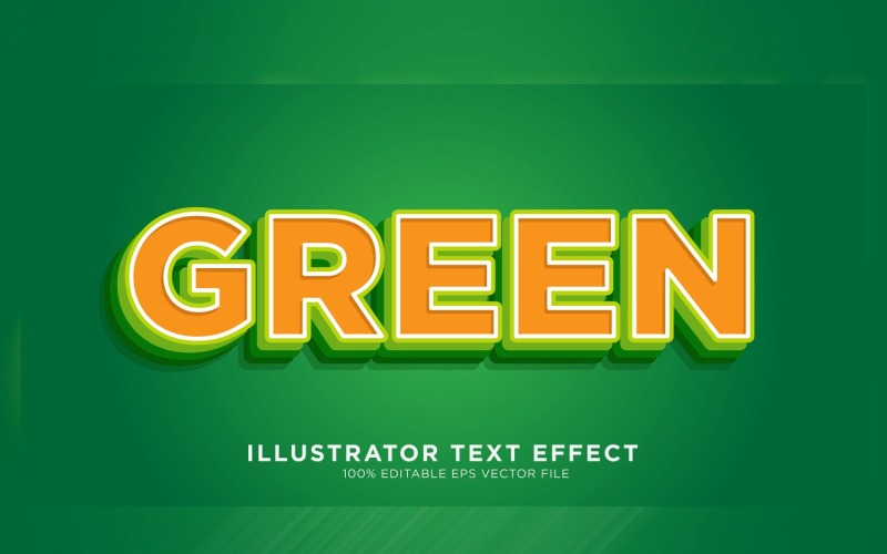 Illustratore verde effetto testo illustrazione