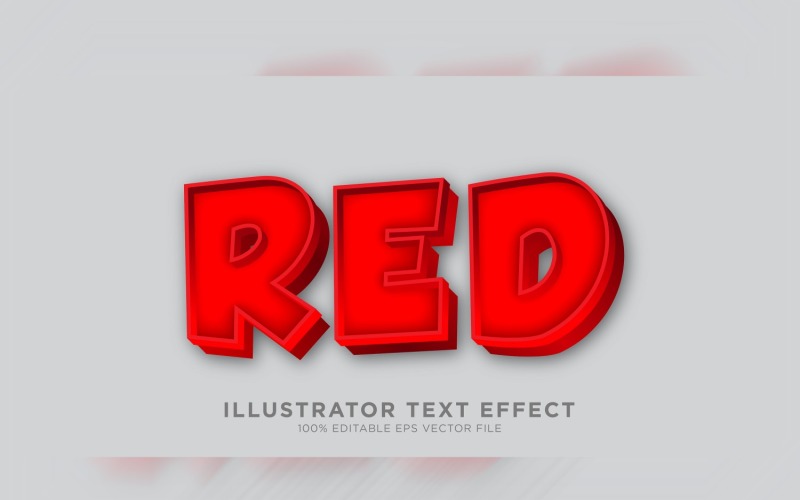 Piros illusztrátor szöveghatás illusztráció
