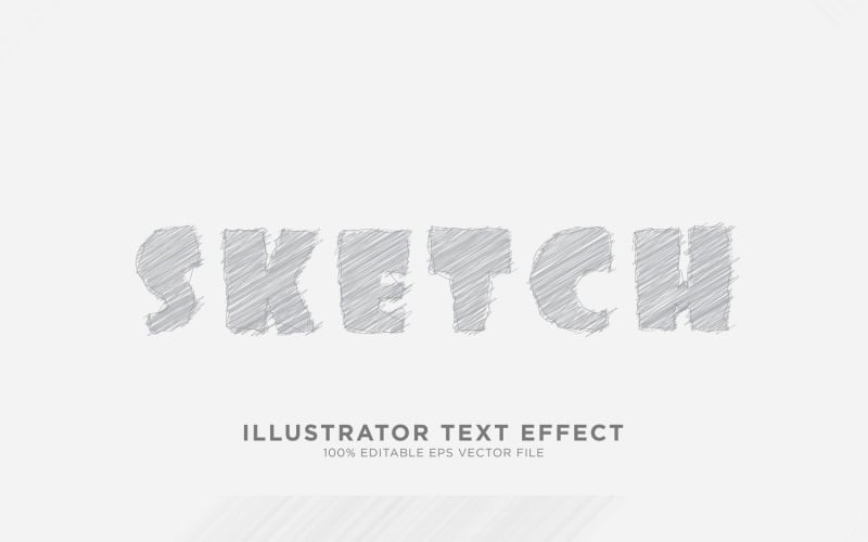 Skica Illustrator Textový efekt ilustrace