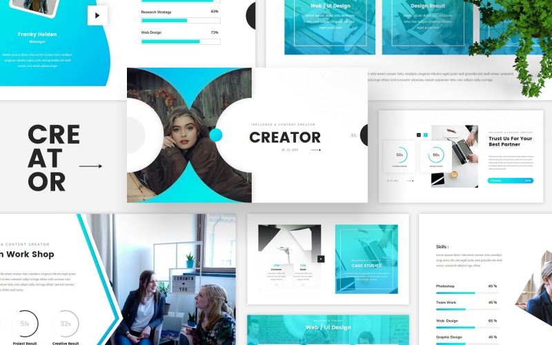 Creatore - Modello di keynote per influencer e creatore di contenuti
