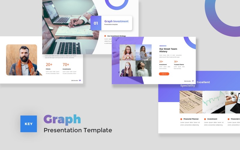 Grafik - Keynote-Vorlage für Investitionen und Finanzen