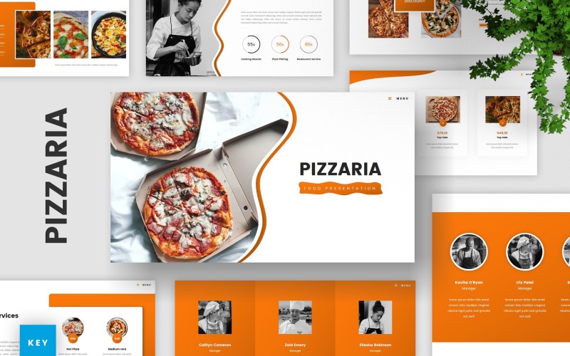 Пиццария - шаблон ключевой темы быстрого питания