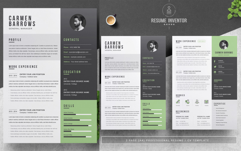 Plantillas de CV imprimibles de Carmen
