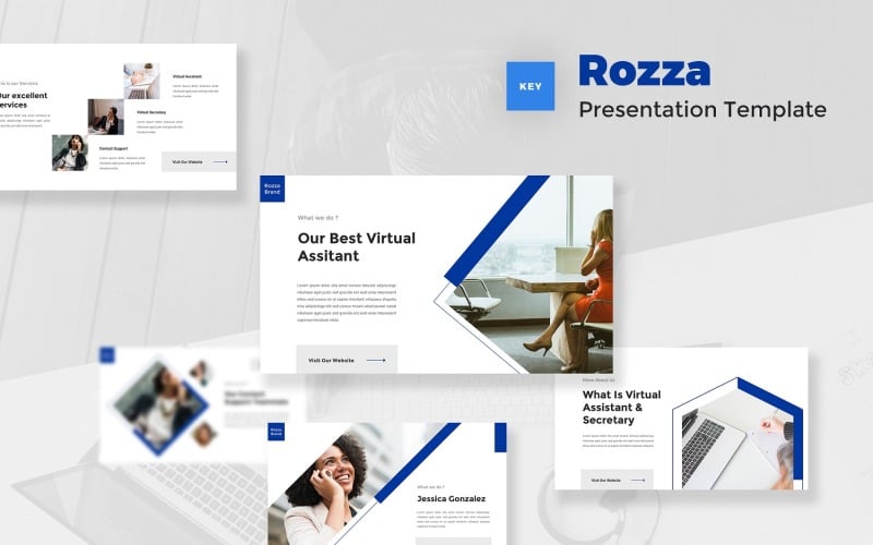 Rozza - Modèle de keynote d'assistant virtuel et de secrétaire