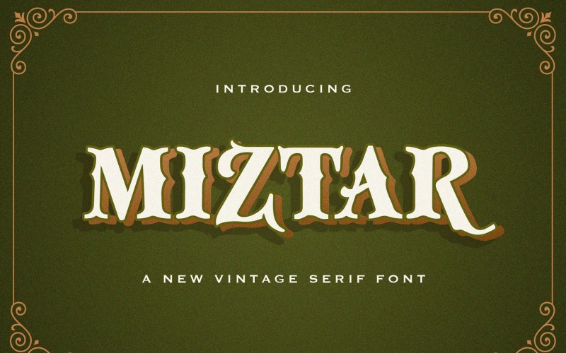 Miztar - viktoriánské dekorativní písmo