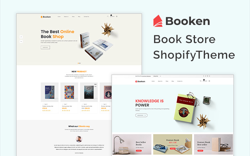 Booken-书店Shopify主题 #178048