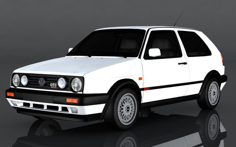 Modelo 3D Volkswagen Golf MK2
