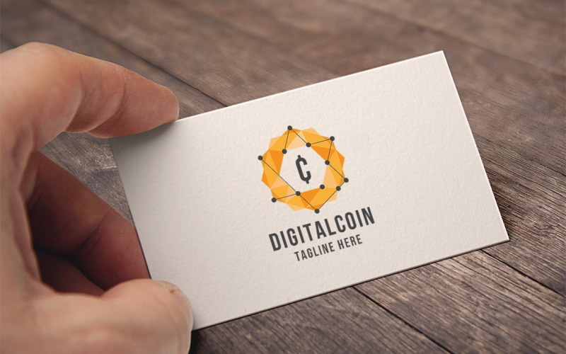 Szablon Logo Digital Coin Pro