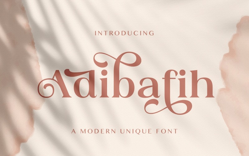 Adibafih - случайный шрифт с засечками