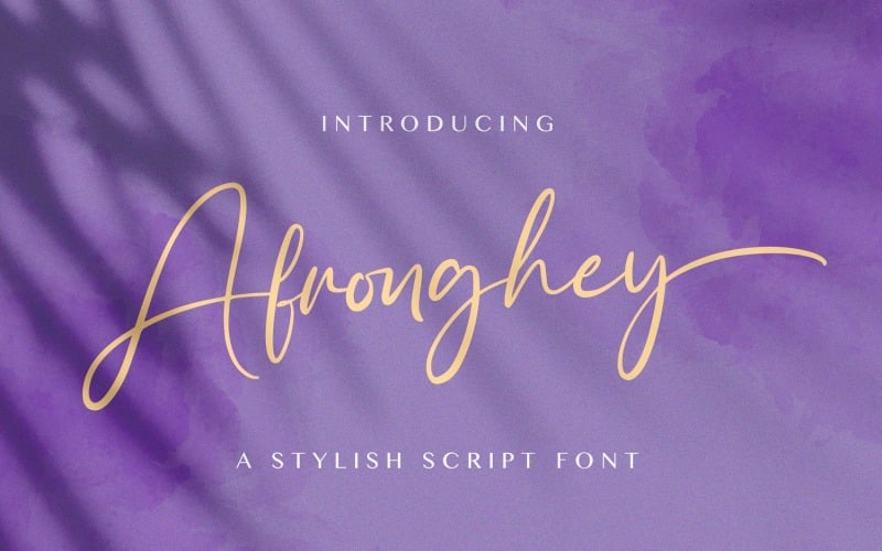 Afronghey - Handskrivet typsnitt