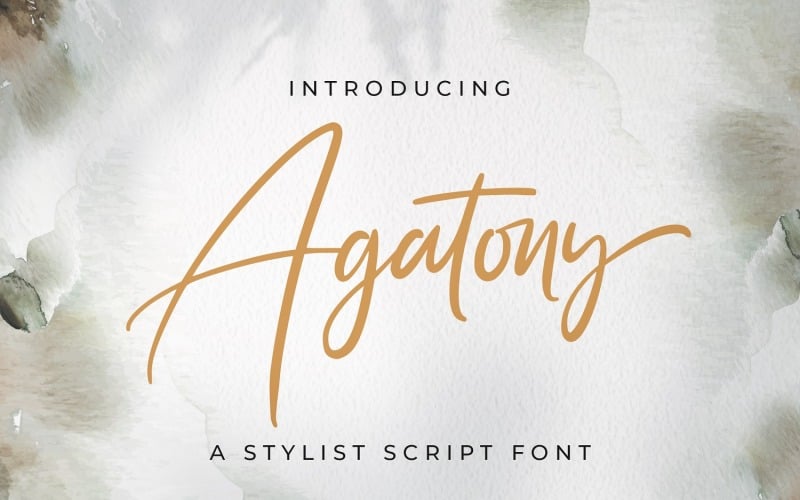 Agatony - Handskrivet typsnitt
