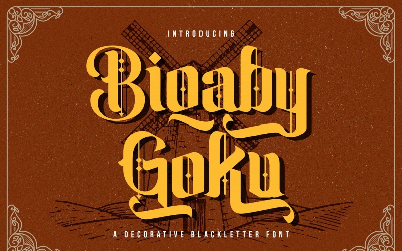 Biqaby Goku - Carattere Blackletter