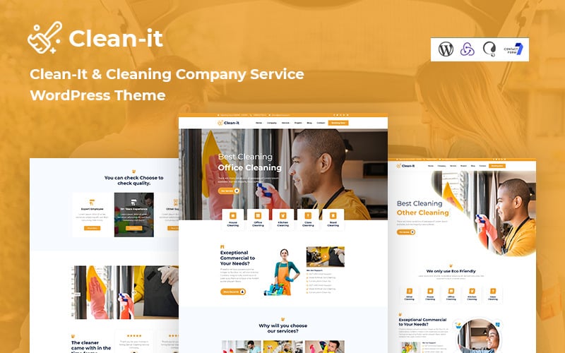 Cleanit - Адаптивна WordPress тема для клінінгової компанії