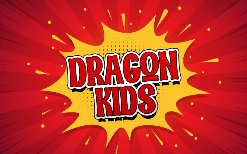 Dragon Kids - Lekfull displayteckensnitt