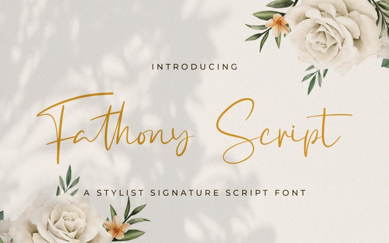 Fathony Script - Handskrivet typsnitt