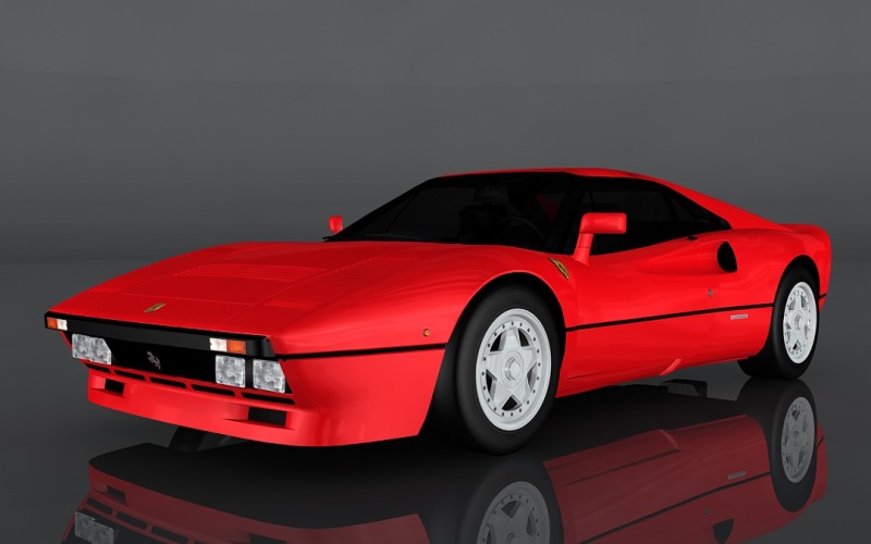 Ferrari GTO 3D-model uit 1984