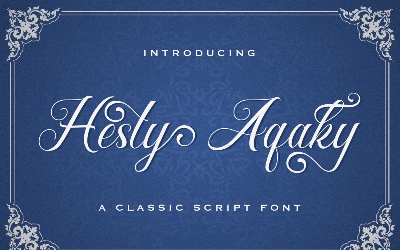 Hesty Aqaky - Carattere script moderno