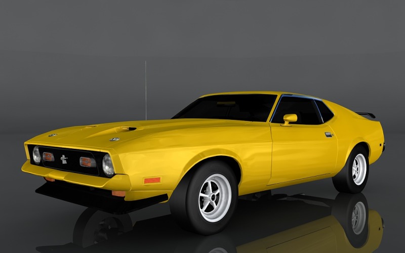Modelo 3D do Ford Mustang 1971