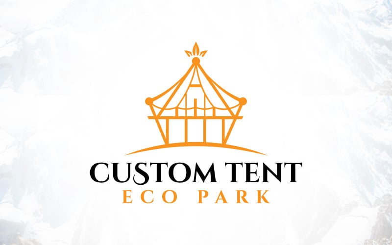 Diseño de logotipo de carpa personalizada para parque ecológico al aire libre