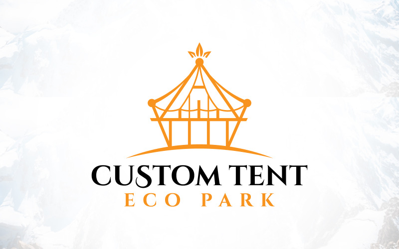 Дизайн логотипа палатки на открытом воздухе Eco Park