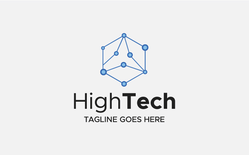 HighTech-logosjabloon U kunt dit logo gebruiken voor Bitcoin-bedrijven of andere bedrijven