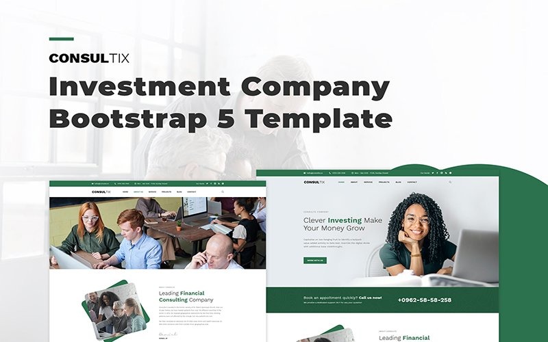 Consultix - Investeringsföretag Bootstrap 5 webbplats mall