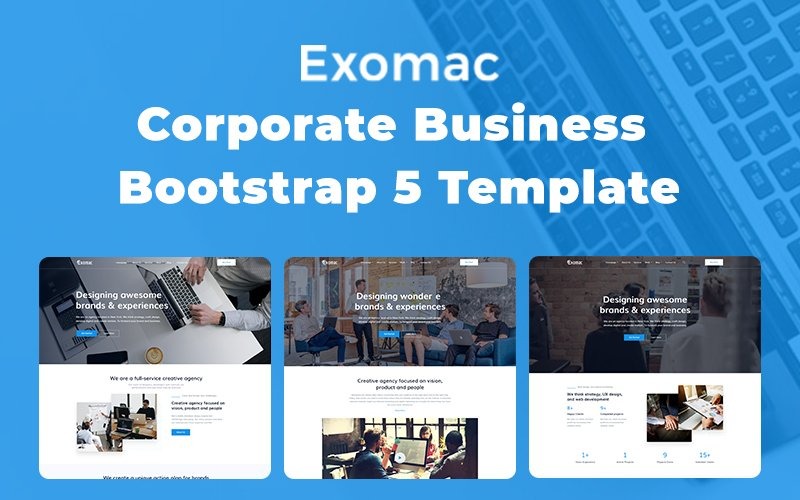 Exomac - Corporate Business Bootstrap 5-websitesjabloon