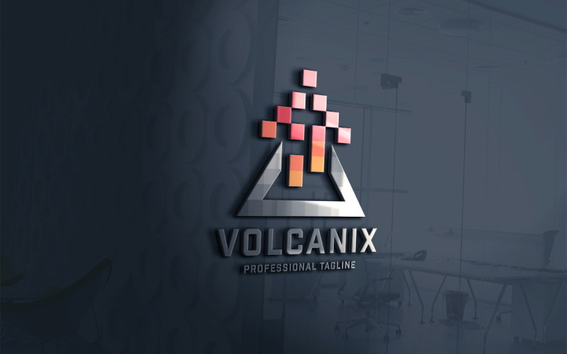 Modelo de logotipo Volcanix Letter V