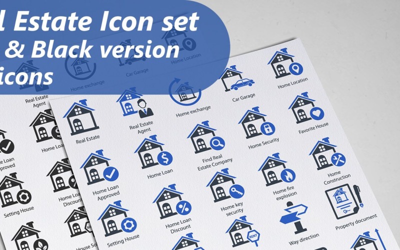 Onroerend goed Iconset-sjabloon