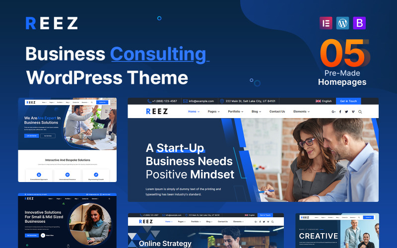 Reez - Šablona WordPressu pro podnikové poradenství