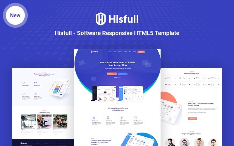 Hisfull-软件响应HTML网站模板