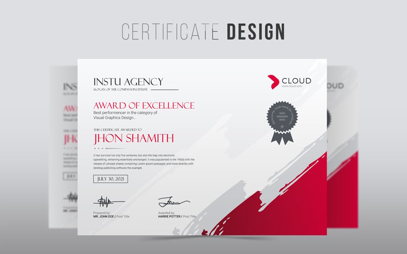 Modelo de certificado John Shamith