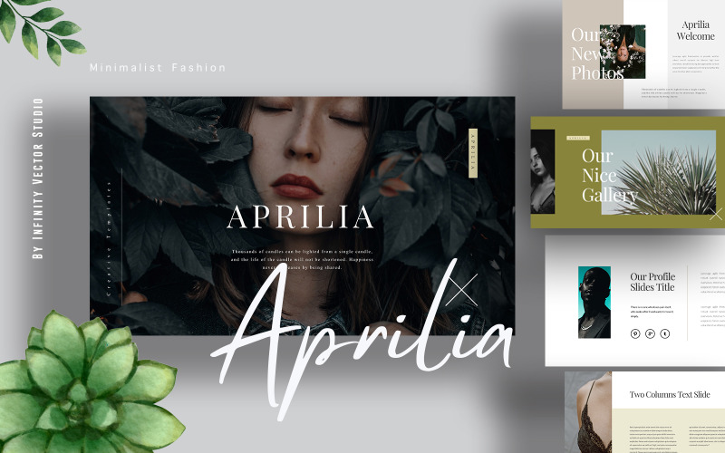 Aprilia Fashion Powerpoint шаблон