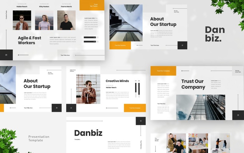 Danbiz - шаблон бизнес-презентаций Google