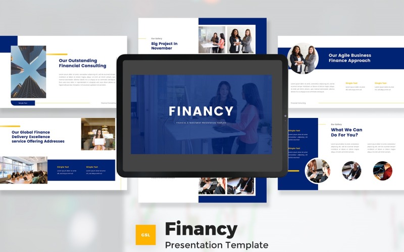 Financy - Google Presentatiesjabloon voor financiën en investeringen