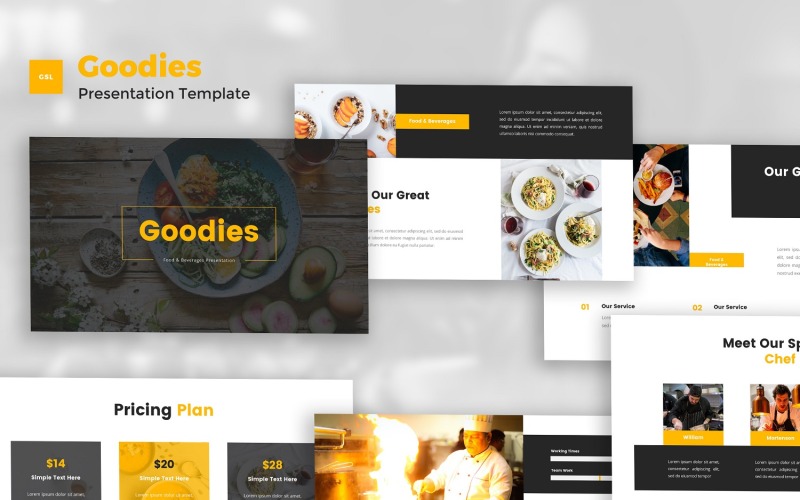 Nourriture - Food & Beverages Presentation Google Slides