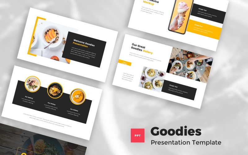 Goodies - Modèle PowerPoint de nourriture et de boissons