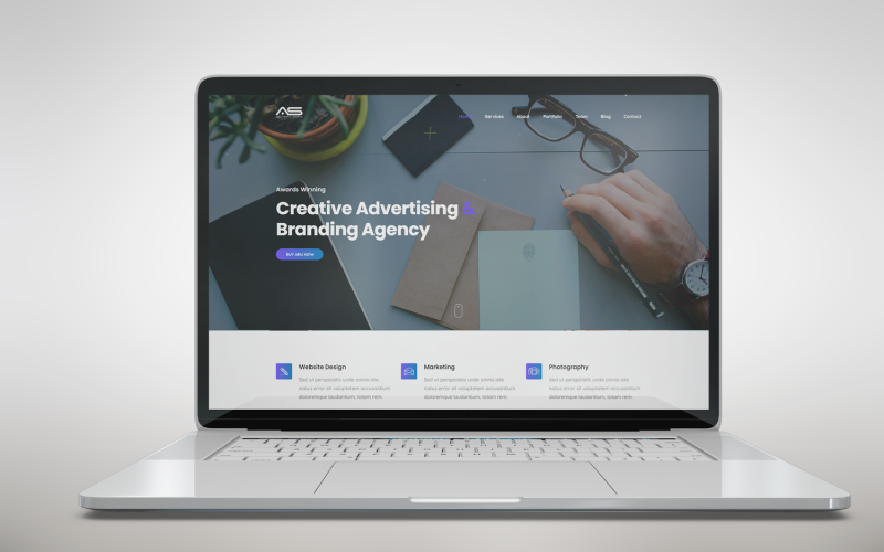 Abu - One Page Creative Advertising Website Template