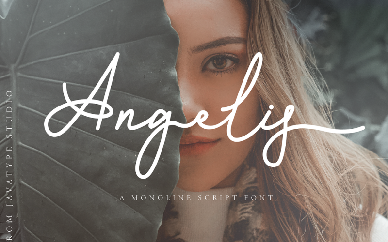 Бесплатные шрифты Angelis A Monoline Script