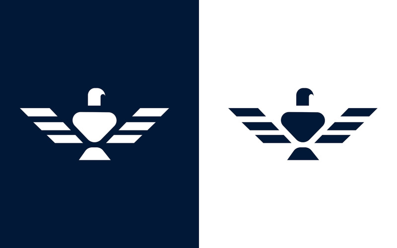 Modèle de logo d'aigle minimal