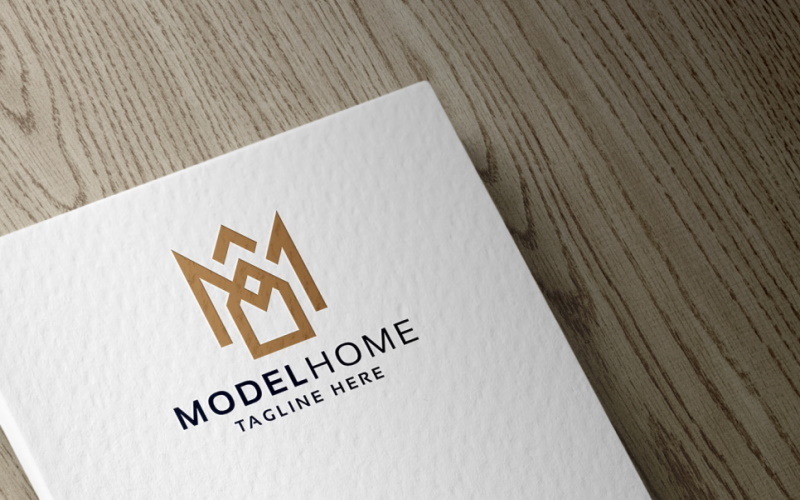Modell hembokstav M-logotyp