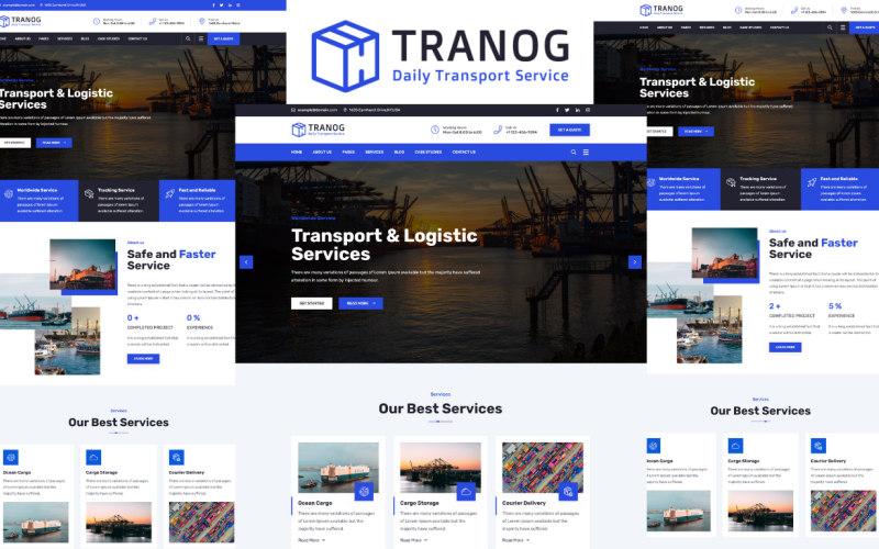 Tranog - HTML5-mall för transport och logistik