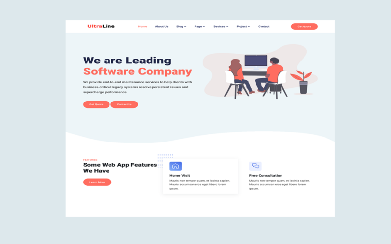 Ultraline - Szablon strony internetowej IT Solutions & Business Services