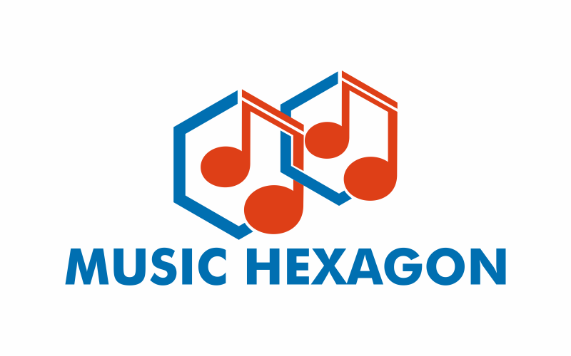 Hexagons musiklogotypmall