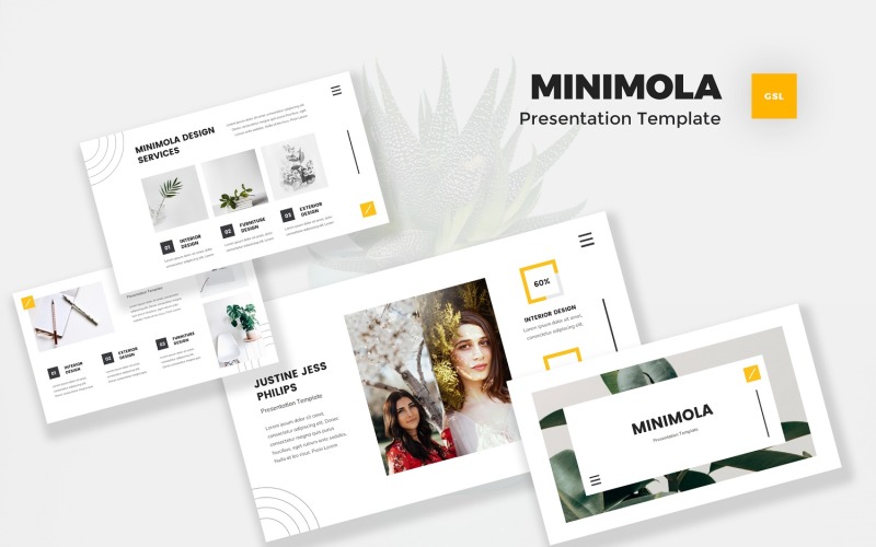 Minimola - минималистичный шаблон Google Slides