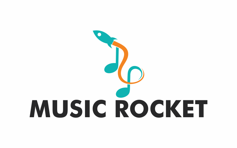 Rocket muziek Logo sjabloon