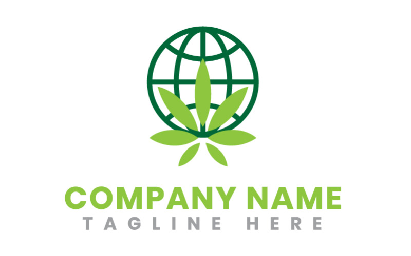 Szablon Logo firmy liść